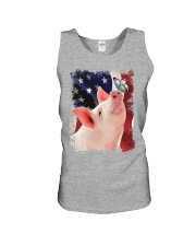 Pig butterfly on nose pig lovers Unisex Tank tile
