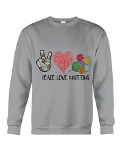 Peace love knitting gift for you Crewneck Sweatshirt front