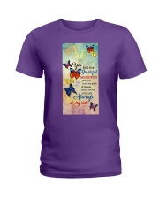 Butterfly always at my side insects bugs lover Ladies T-Shirt tile