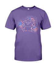 Pig flag fireworks pig lovers Premium Fit Mens Tee tile