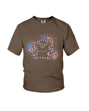 Pig flag fireworks pig lovers Youth T-Shirt tile