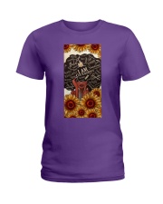 Sunflower I am courageous Gift for you Ladies T-Shirt tile