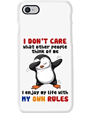 Penguin my own rules gift for penguin lover Phone Case tile