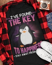 Penguin stay away idiots penguin lovers Classic T-Shirt apparel-classic-tshirt-lifestyle-front-163