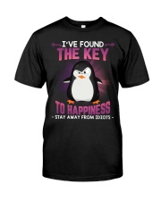 Penguin stay away idiots penguin lovers Classic T-Shirt front