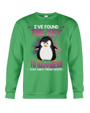 Penguin stay away idiots penguin lovers Crewneck Sweatshirt tile