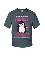Penguin stay away idiots penguin lovers Youth T-Shirt tile