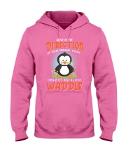 Penguin move in the direction penguin lover Hooded Sweatshirt tile