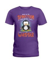 Penguin move in the direction penguin lover Ladies T-Shirt tile