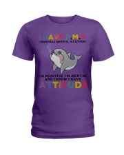 Dolphin i have attitude dolphin lovers Ladies T-Shirt tile