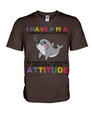 Dolphin i have attitude dolphin lovers V-Neck T-Shirt tile