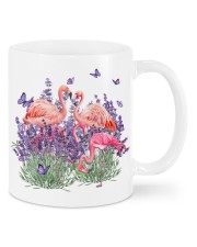 Flamingo and Gorgeous Purple flower-flamingo lover Mugs tile
