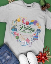 Knitting Work of heart Gift for you Classic T-Shirt apparel-classic-tshirt-lifestyle-back-69