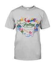 Knitting Work of heart Gift for you Classic T-Shirt front