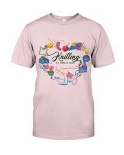 Knitting Work of heart Gift for you Premium Fit Mens Tee tile