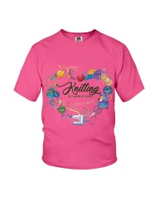 Knitting Work of heart Gift for you Youth T-Shirt tile