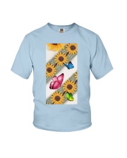 Butterfly Lovely sunflowers Gift for you Youth T-Shirt tile