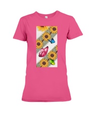 Butterfly Lovely sunflowers Gift for you Premium Fit Ladies Tee tile
