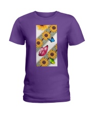 Butterfly Lovely sunflowers Gift for you Ladies T-Shirt tile