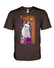 Llama magical gift for llama lover V-Neck T-Shirt tile