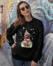 Hummingbird warm winter christmas bird lover Crewneck Sweatshirt lifestyle-unisex-sweatshirt-front-3