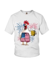 Chicken america cheer Youth T-Shirt tile