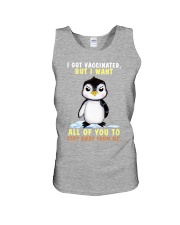 Penguin stay away penguin lovers Unisex Tank tile