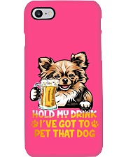 Chihuahua hold my drink Phone Case tile