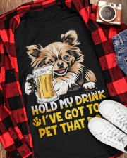 Chihuahua hold my drink Classic T-Shirt apparel-classic-tshirt-lifestyle-front-163