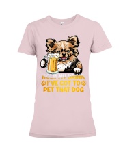 Chihuahua hold my drink Premium Fit Ladies Tee tile