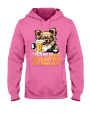 Chihuahua hold my drink Hooded Sweatshirt tile