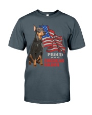 Doberman Proud to be an soldier Gift for you Classic T-Shirt tile