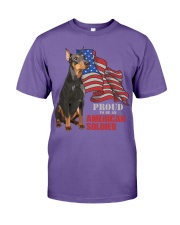 Doberman Proud to be an soldier Gift for you Premium Fit Mens Tee tile