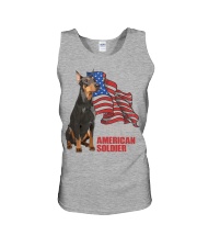 Doberman Proud to be an soldier Gift for you Unisex Tank tile