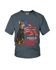 Doberman Proud to be an soldier Gift for you Youth T-Shirt tile