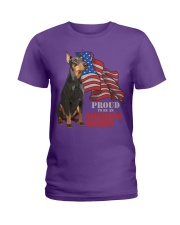 Doberman Proud to be an soldier Gift for you Ladies T-Shirt tile