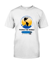Paddleboard Paddle the World graphic t-shirt Classic T-Shirt front