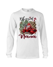 Blessed Nana - Truck Xmas BG Long Sleeve Tee tile
