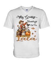 Greatest Blessings Call Me Lala - Scarecrow V-Neck T-Shirt tile
