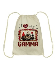 I Love Being Gamma - Red Plaid Truck Drawstring Bag tile