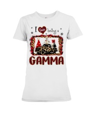 I Love Being Gamma - Red Plaid Truck Premium Fit Ladies Tee tile