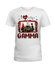 I Love Being Gamma - Red Plaid Truck Ladies T-Shirt tile