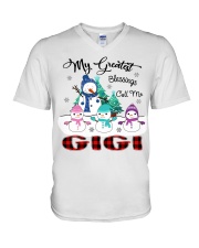 Greatest Blessing Gigi - Snowman PP V-Neck T-Shirt tile