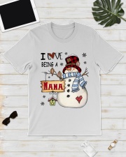 I Love Being Nana Snowman Xmas Classic T-Shirt lifestyle-mens-crewneck-front-17