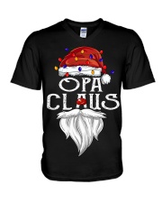 Opa Claus Christmas Lights V-Neck T-Shirt tile
