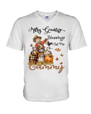 Greatest Blessings Call Me Gammy - Scarecrow V-Neck T-Shirt tile