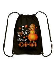 I Love Being An Oma - Pumpkin Drawstring Bag tile