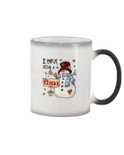 I Love Being Gigi Snowman Xmas Color Changing Mug tile