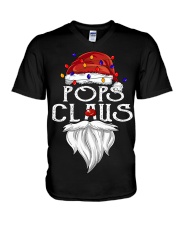 Pops Claus Christmas Lights V-Neck T-Shirt tile