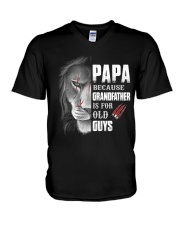 PaPa Because Grandfather Is For Old Guys V-Neck T-Shirt tile